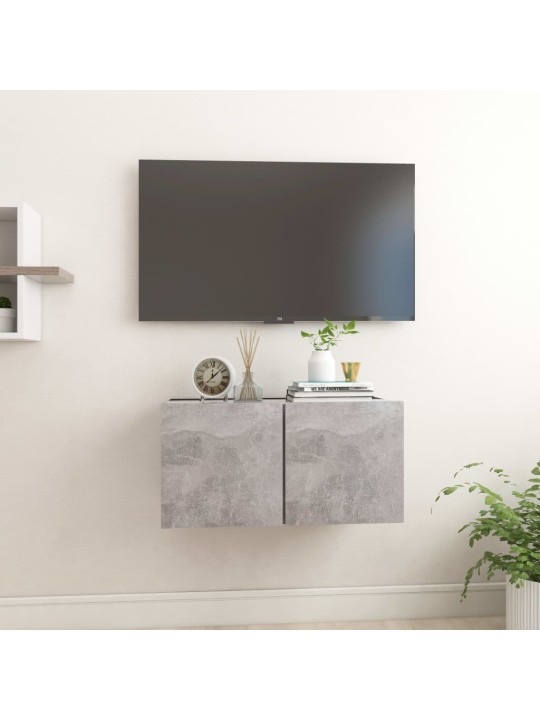 Piekarams tv skapītis, betona pelēks, 60x30x30 cm