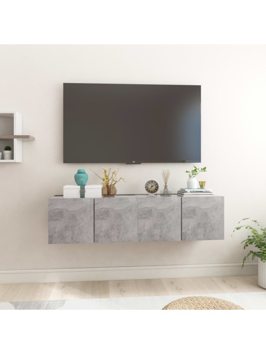 Piekarami tv skapīši, 2 gab., betona pelēki, 60x30x30 cm