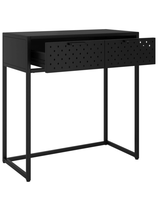 Konsoles galdiņš, melns, 72x35x75 cm, tērauds
