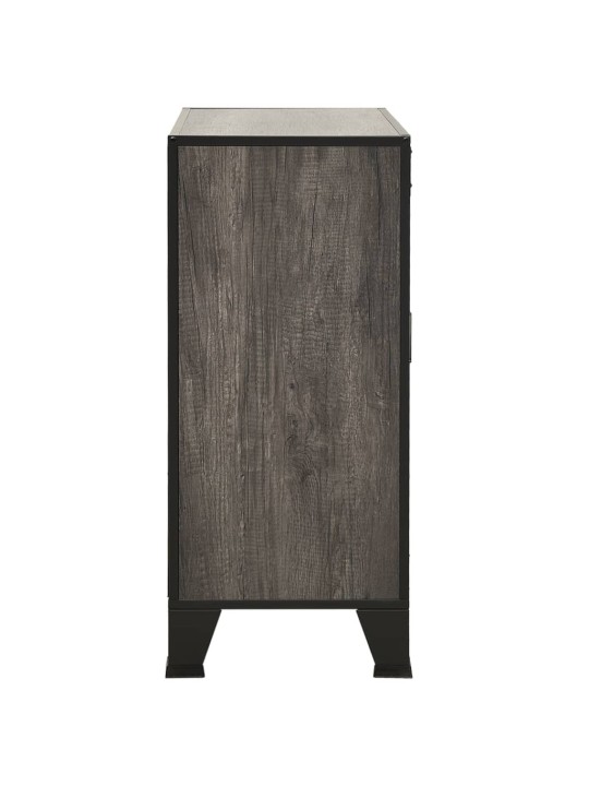 Skapītis, pelēks, 72x36x82 cm, metāls un mdf