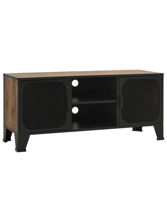Tv skapītis, senatnīgi brūns, 105x36x47 cm, metāls un mdf
