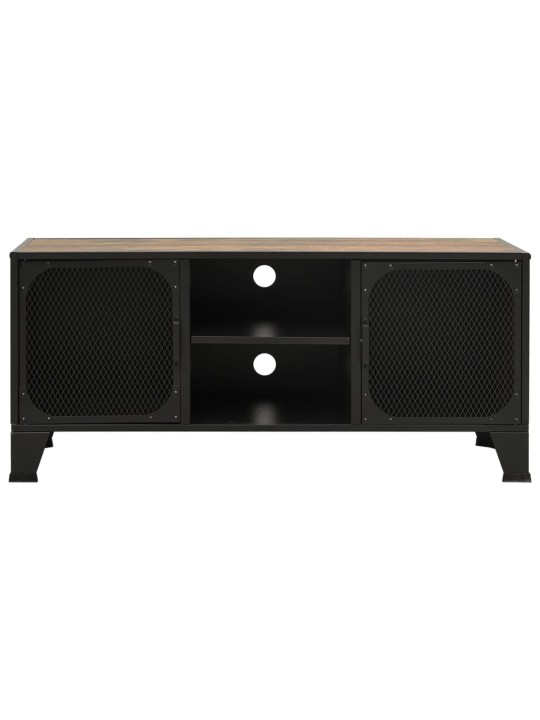 Tv skapītis, senatnīgi brūns, 105x36x47 cm, metāls un mdf