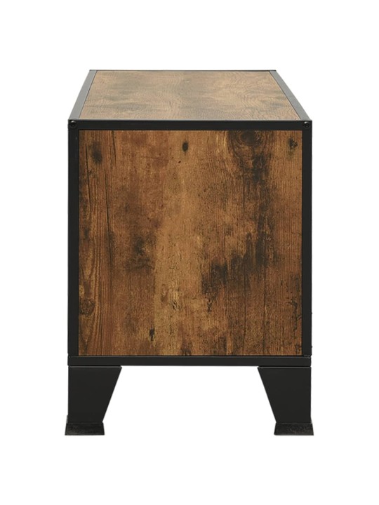 Tv skapītis, senatnīgi brūns, 105x36x47 cm, metāls un mdf