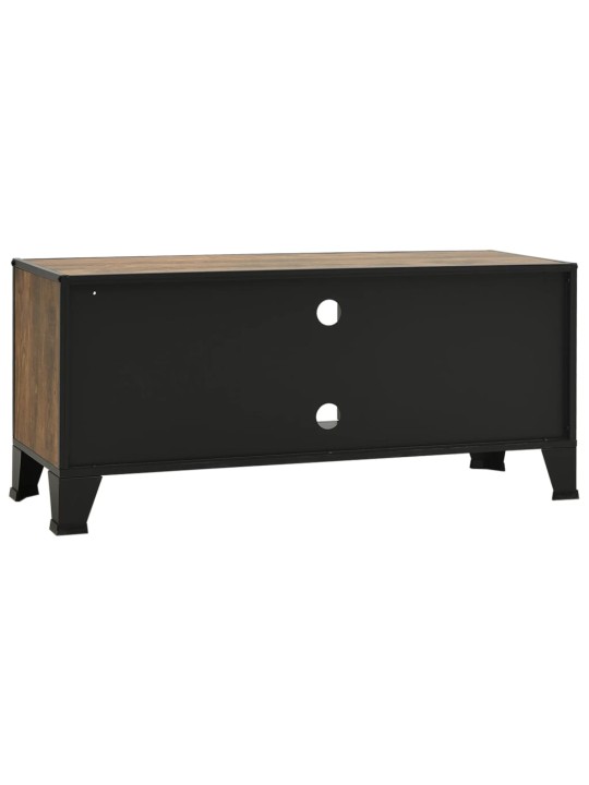 Tv skapītis, senatnīgi brūns, 105x36x47 cm, metāls un mdf