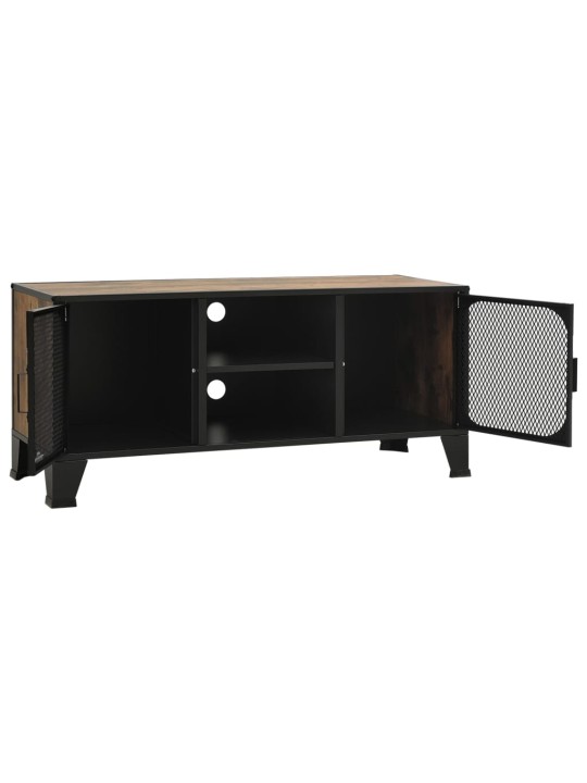 Tv skapītis, senatnīgi brūns, 105x36x47 cm, metāls un mdf
