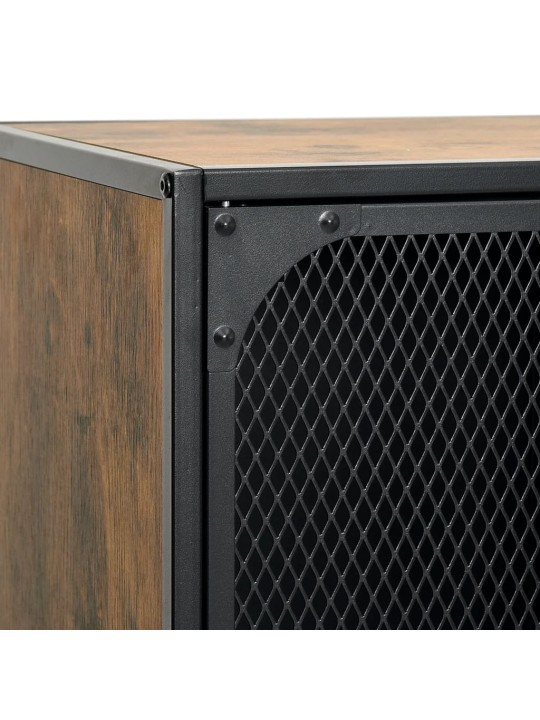 Tv skapītis, senatnīgi brūns, 105x36x47 cm, metāls un mdf