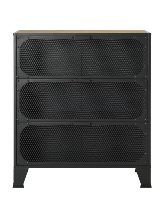 Skapītis, senatnīgi brūns, 72x36x82 cm, metāls un mdf
