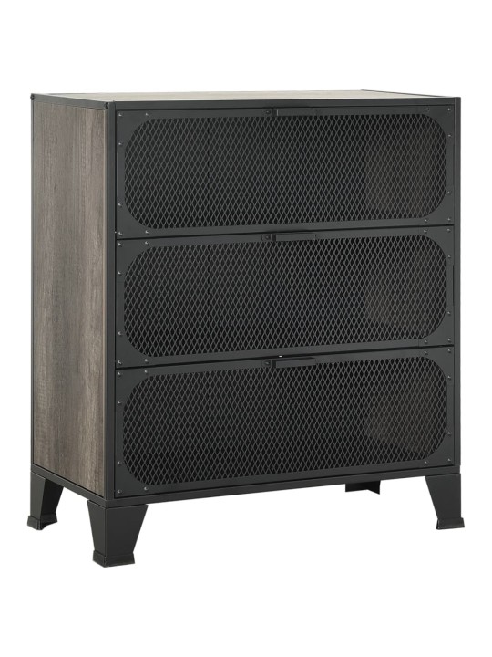 Skapītis, pelēks, 72x36x82 cm, metāls un mdf