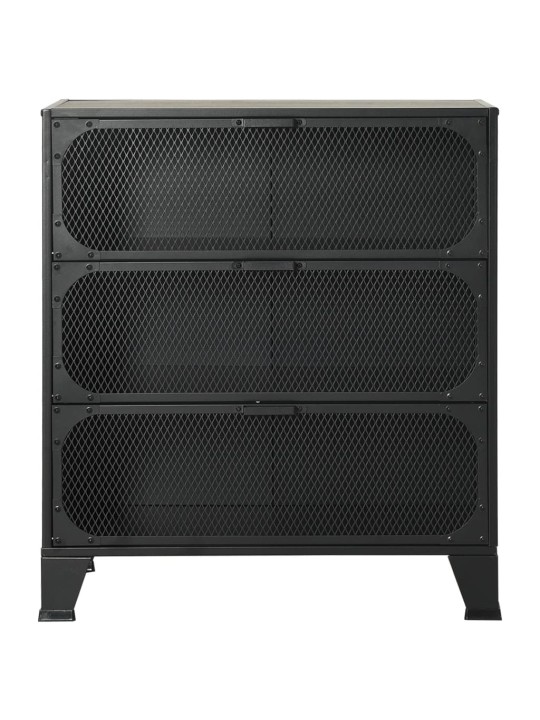 Skapītis, pelēks, 72x36x82 cm, metāls un mdf