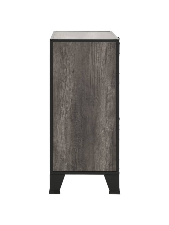 Skapītis, pelēks, 72x36x82 cm, metāls un mdf