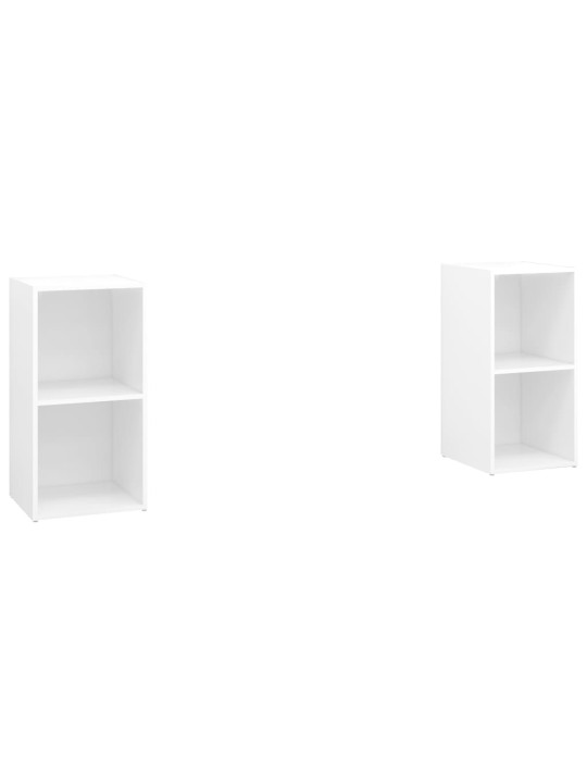Tv plaukti, 2 gab., balti, 72x35x36,5 cm, inženierijas koks