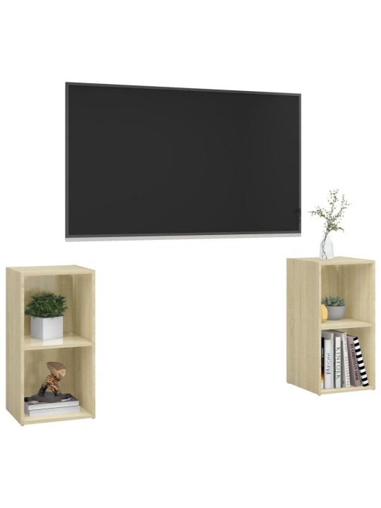 Tv plaukti, 2 gab., ozolkoka krāsa, 72x35x36,5 cm