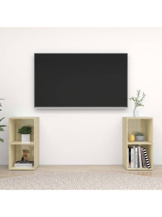 Tv plaukti, 2 gab., ozolkoka krāsa, 72x35x36,5 cm