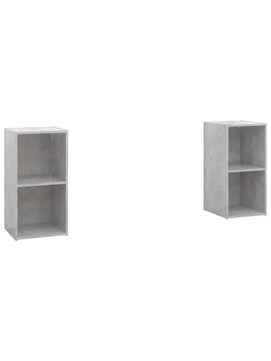 Tv plaukti, 2 gab. betona pelēki 72x35x36,5cm inženierijas koks