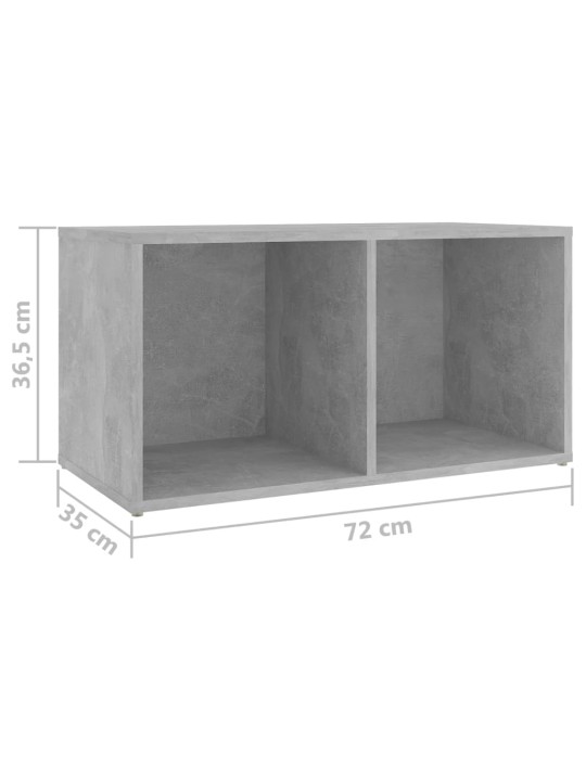 Tv plaukti, 2 gab. betona pelēki 72x35x36,5cm inženierijas koks