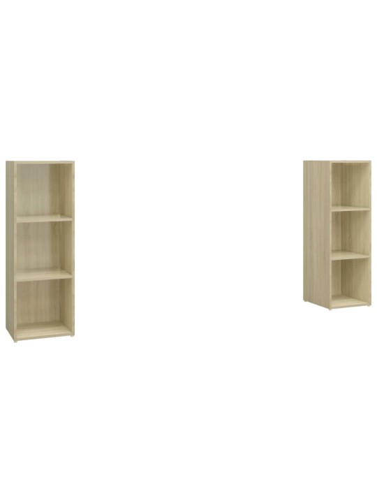Tv plaukti, 2 gb. balti, ozolkoka 107x35x37cm inženierijas koks