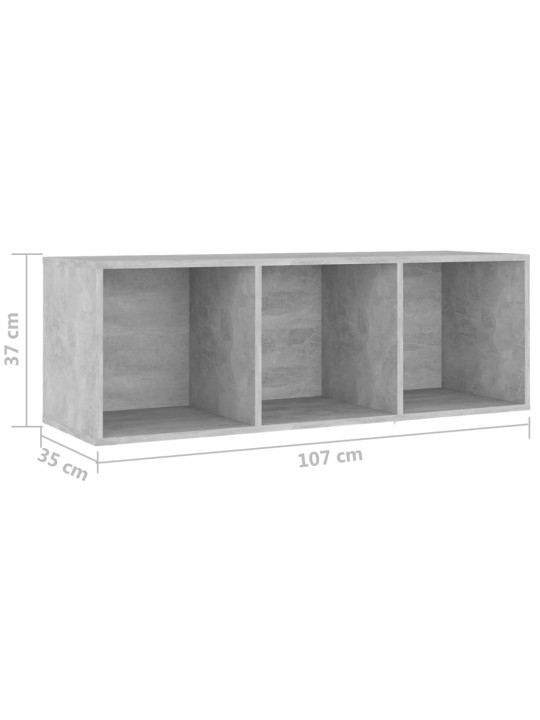 Tv plaukti, 2gab., 107x35x37cm, inženierijas koks betona pelēki