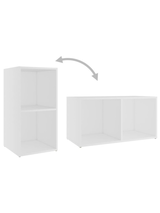 Tv plaukti, 2 gab., balti, 72x35x36,5 cm, inženierijas koks