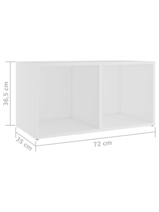 Tv plaukti, 2 gab., balti, 72x35x36,5 cm, inženierijas koks