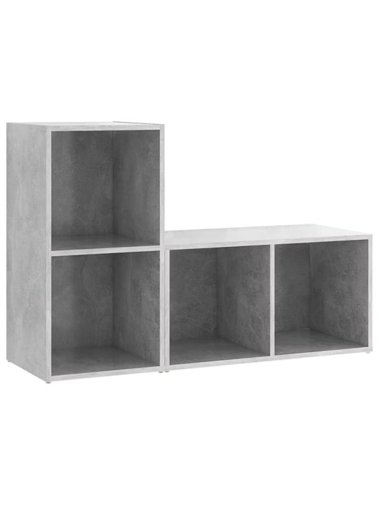 Tv plaukti, 2 gab. betona pelēki 72x35x36,5cm inženierijas koks