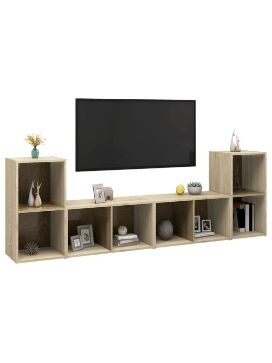 Tv plaukti, 4 gb., ozolkoka krāsa, 72x35x36,5 cm