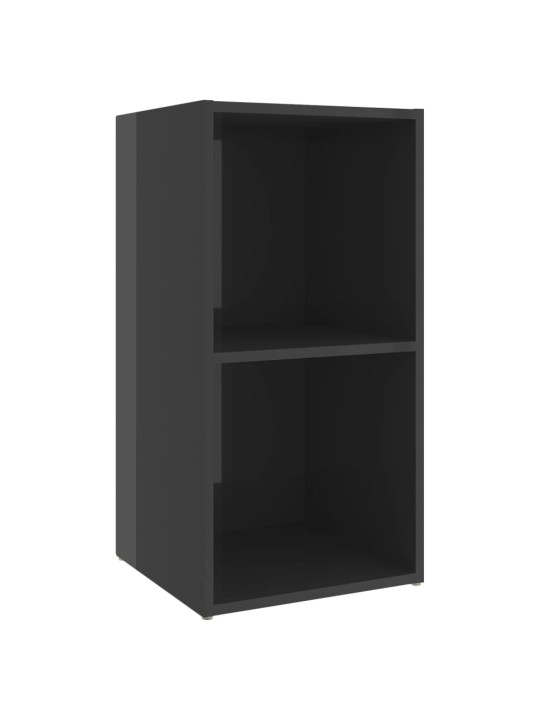 Tv plaukti, 4 gb. spīdīgi pelēki 72x35x36,5cm inženierijas koks