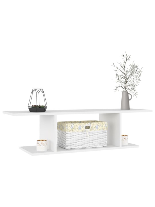 Sienas tv plaukts, balts, 103x30x26,5 cm