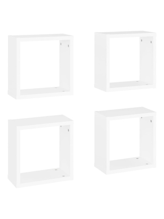 Kuba formas sienas plaukti, 4 gab., balti, 30x15x30 cm
