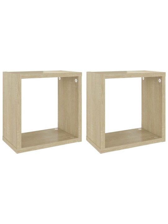 Kuba formas sienas plaukti, 2 gab., 26x15x26 cm, ozolkoka
