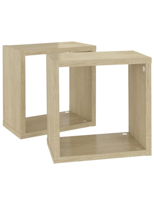 Kuba formas sienas plaukti, 2 gab., 26x15x26 cm, ozolkoka
