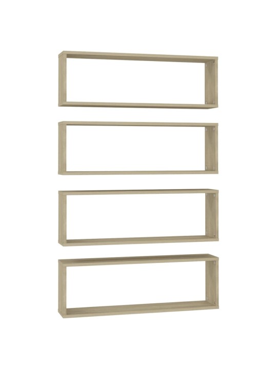Sienas plaukti, 4 gab., ozolkoka 80x15x26,5cm inženierijas koks