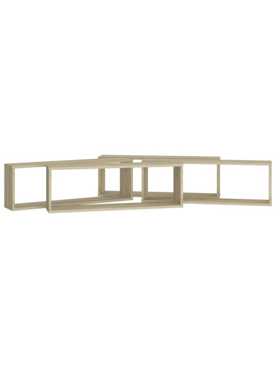 Sienas plaukti, 4 gab., ozolkoka 80x15x26,5cm inženierijas koks