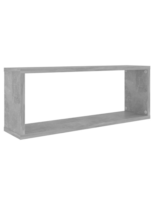 Kuba formas sienas plaukti, 6 gab., betonpelēki, 60x15x23 cm