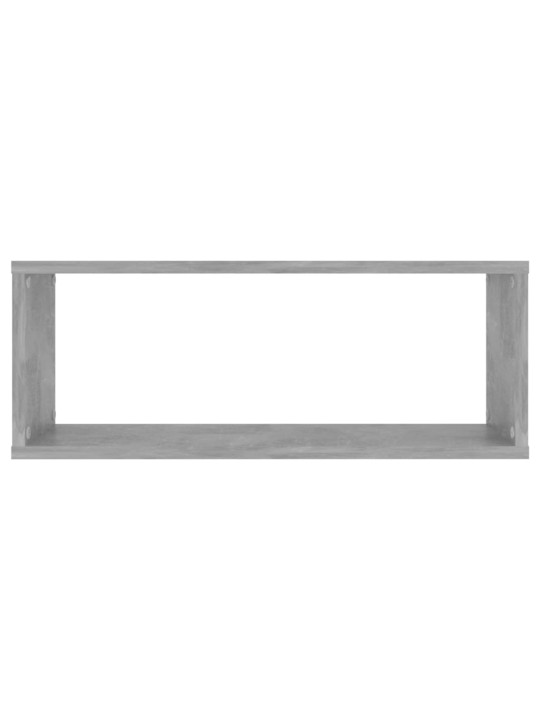 Kuba formas sienas plaukti, 6 gab., betonpelēki, 60x15x23 cm