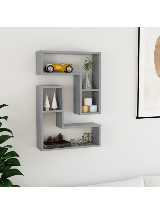 Sienas plaukti, 2 gab. 50x15x50cm betonpelēki inženierijas koks
