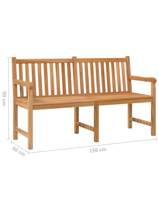 Dārza sols, 150 cm, masīvs tīkkoks