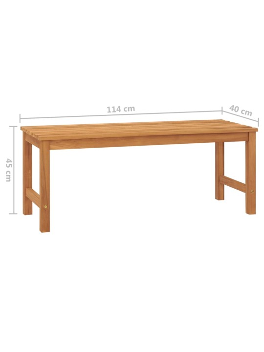 Dārza sols, 114 cm, masīvs tīkkoks