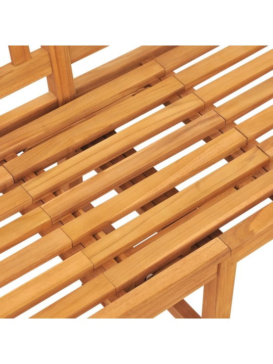 Trīsvietīgs dārza sols ar galdiņu, 150 cm, masīvs tīkkoks