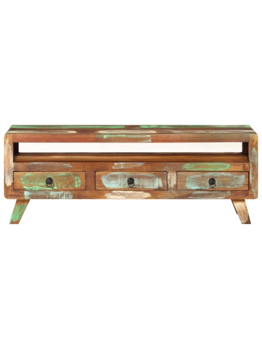 Tv skapītis, daudzkrāsains, 110x30x40 cm, pārstrādāts masīvkoks