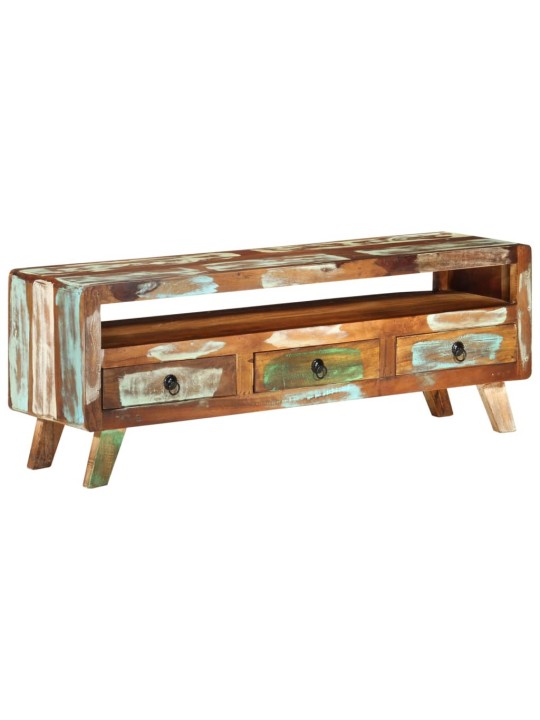 Tv skapītis, daudzkrāsains, 110x30x40 cm, pārstrādāts masīvkoks