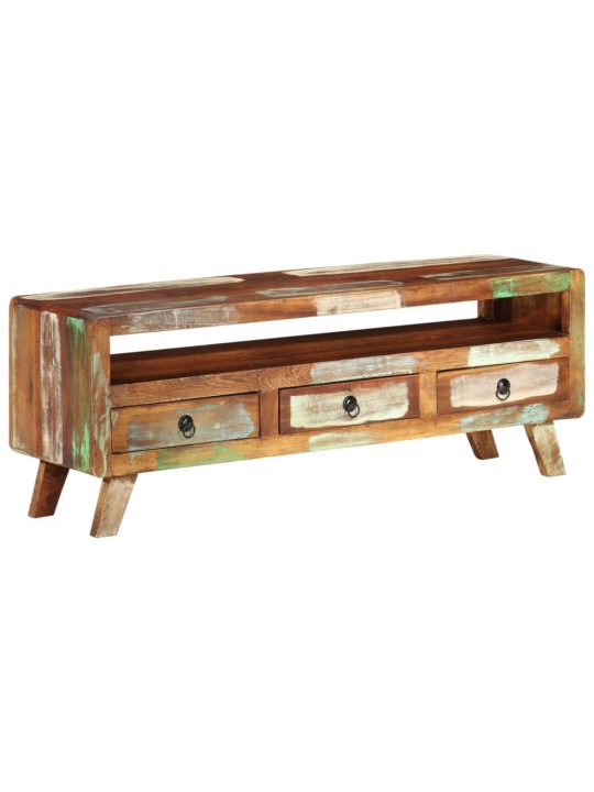 Tv skapītis, daudzkrāsains, 110x30x40 cm, pārstrādāts masīvkoks
