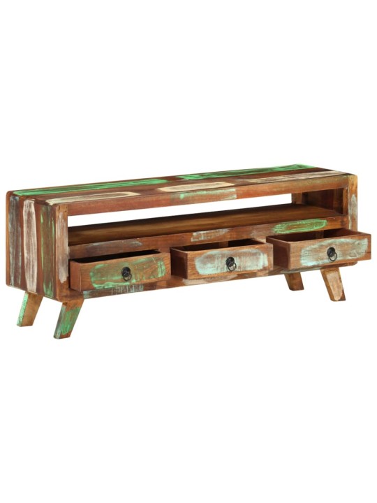 Tv skapītis, daudzkrāsains, 110x30x40 cm, pārstrādāts masīvkoks