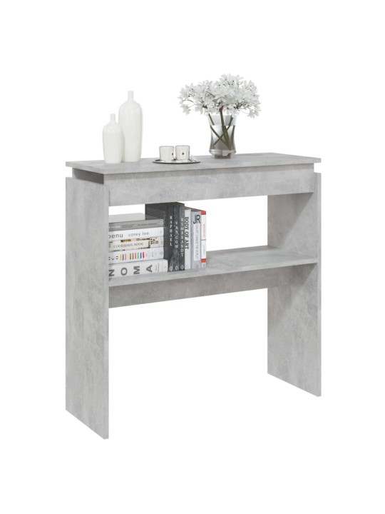Konsoles galdiņš, betonpelēks, 80x30x80 cm, inženierijas koks