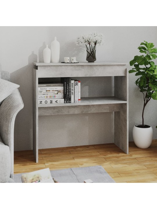 Konsoles galdiņš, betonpelēks, 80x30x80 cm, inženierijas koks