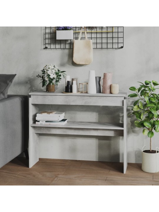 Konsoles galdiņš, betonpelēks, 102x30x80 cm, skaidu plāksne