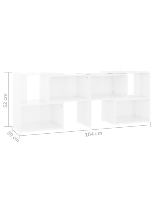 Tv plaukts, 104x30x52 cm, balts, inženierijas koks
