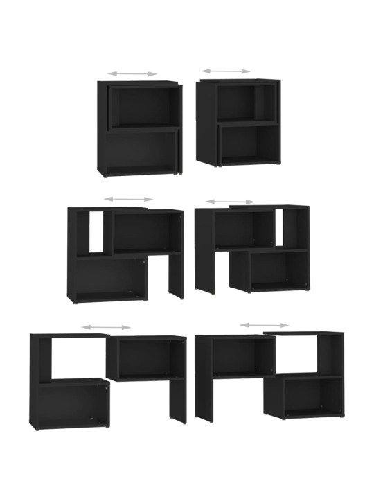 Tv plaukts, 104x30x52 cm, melns, inženierijas koks