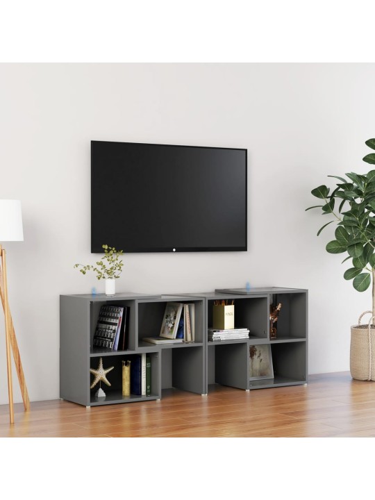 Tv plaukts, pelēks, 104x30x52 cm, inženierijas koks