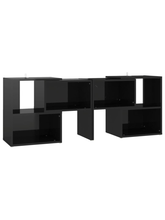 Tv plaukts, 104x30x52 cm, spīdīgi melns, inženierijas koks