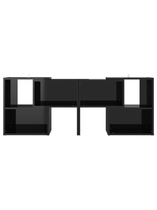 Tv plaukts, 104x30x52 cm, spīdīgi melns, inženierijas koks